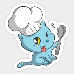 Chef Kitty Funny Cook Cat Lover Cooking Sticker